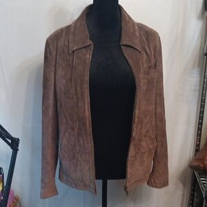 BGSD Brown  Suede Women's Jacket Petite Medium